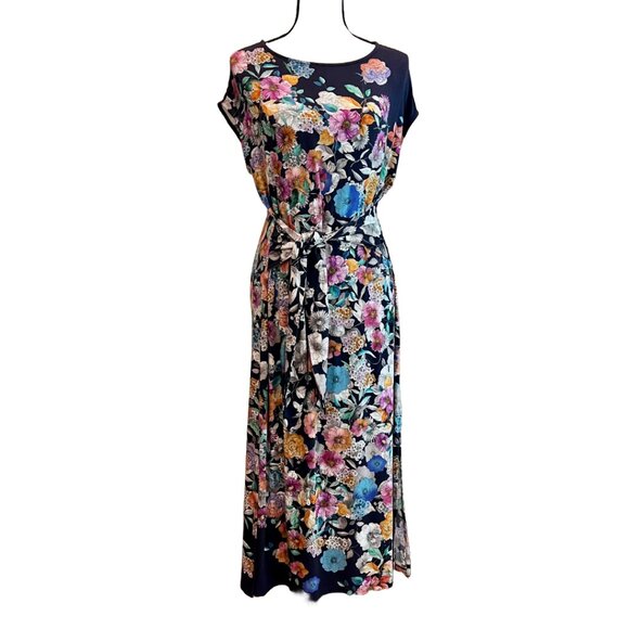 Johnny Was Fall Dance Floral Tie-front Knit Dress Size Medium - Picture 4 of 8